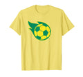 Fast Yellow Green Soccer Ball Sports T-Shirt - Minimalist Print for Adults - T-Shirt, Sweatshirt, Hoodie