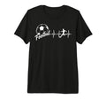 Football Heartbeat Soccer Player T-Shirt - Minimalist Print for Adults - T-Shirt, Sweatshirt, Hoodie