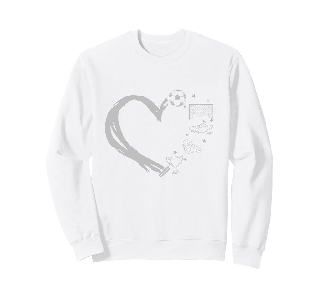 Soccer School Player Heart Silhouette I Sweatshirt - Graphic Print Unisex - T-Shirt, Sweatshirt, Hoodie