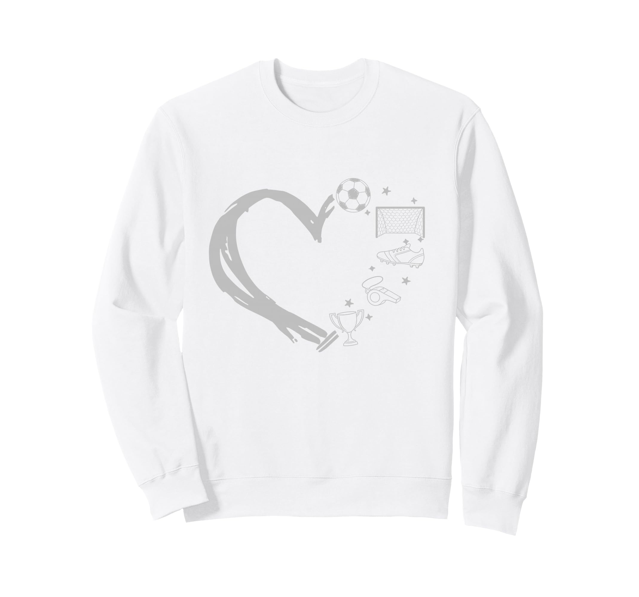 Soccer School Player Heart Silhouette I Sweatshirt - Graphic Print Unisex - T-Shirt, Sweatshirt, Hoodie
