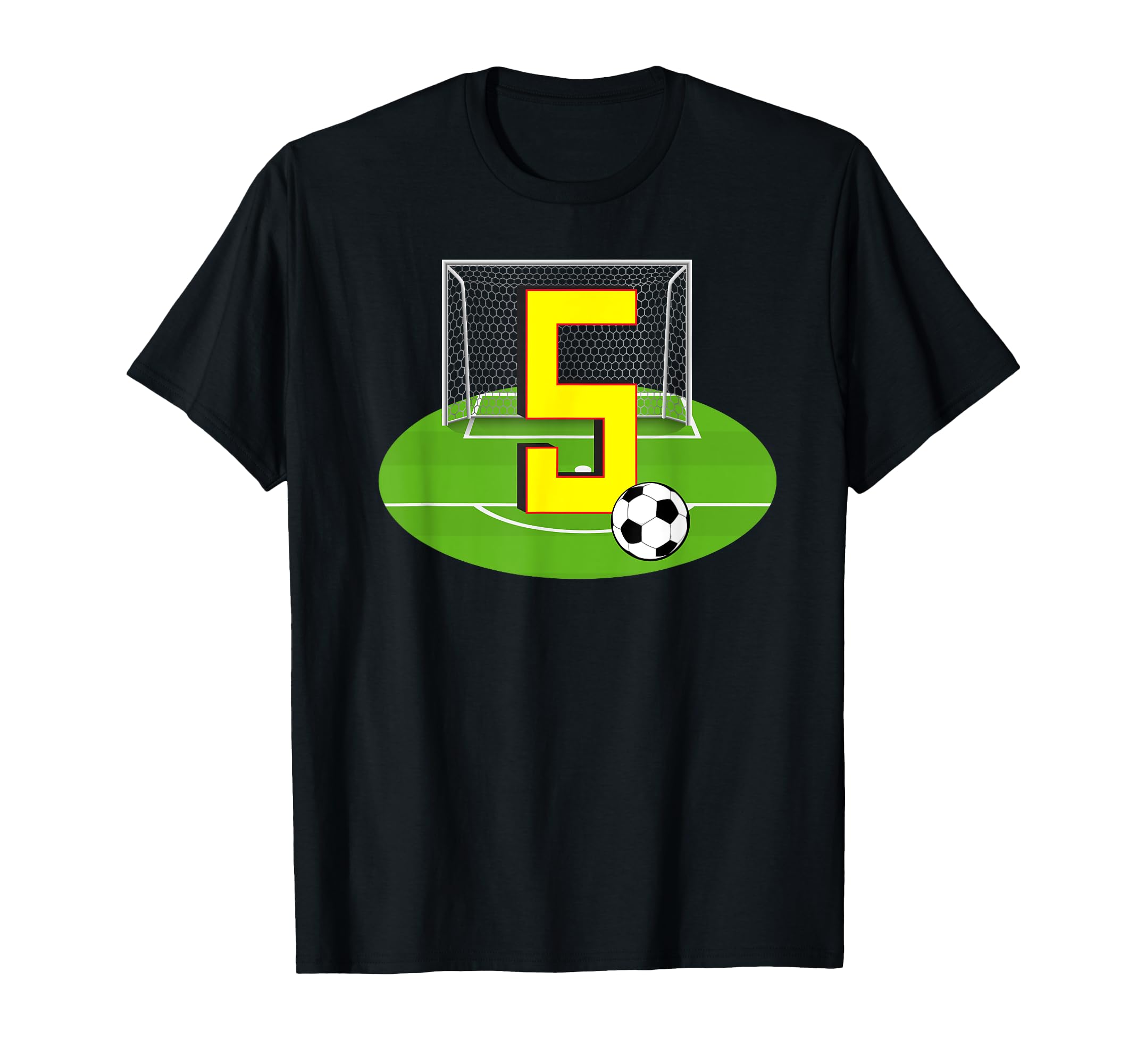 Number 5 5Th Birthday Soccer 5 Years T-Shirt - Fun Novelty Design Unisex - T-Shirt, Sweatshirt, Hoodie