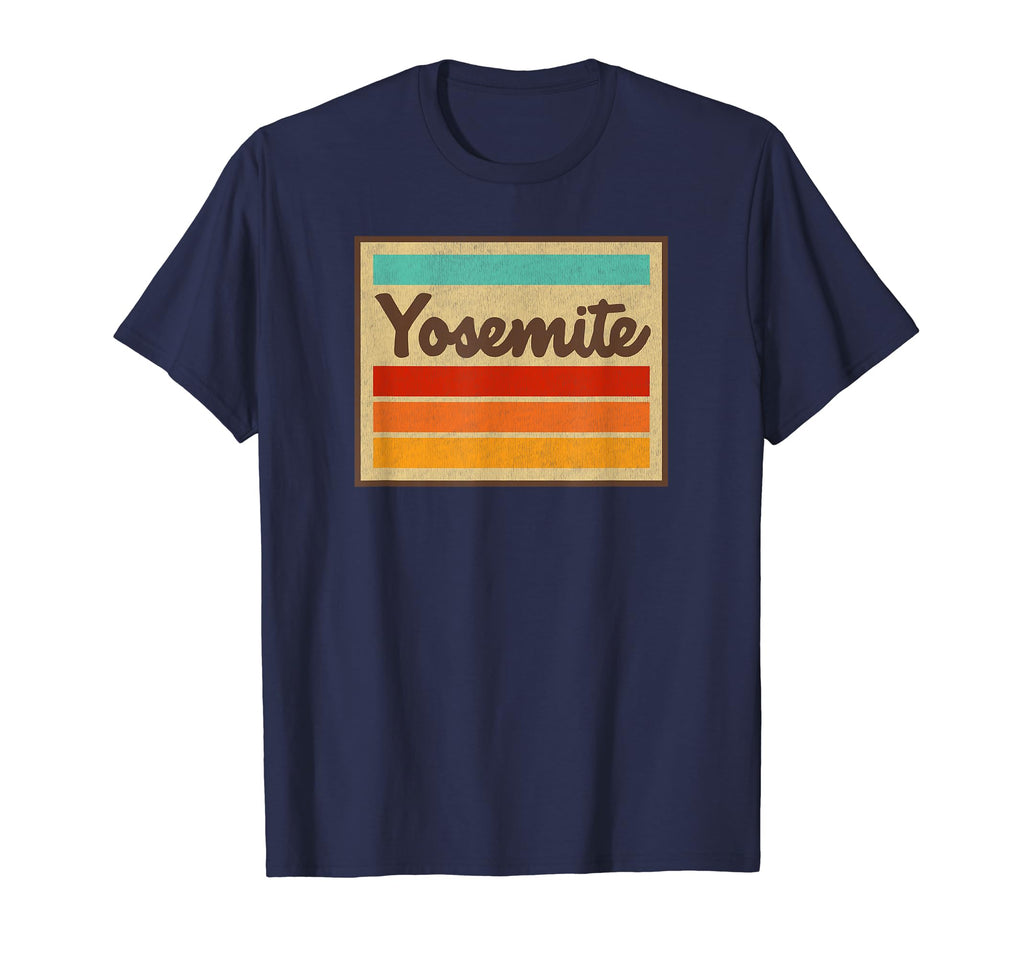 Yosemite National Park 70S Stripes Badge T-Shirt - Trendy Graphic Men Women - T-Shirt, Sweatshirt, Hoodie