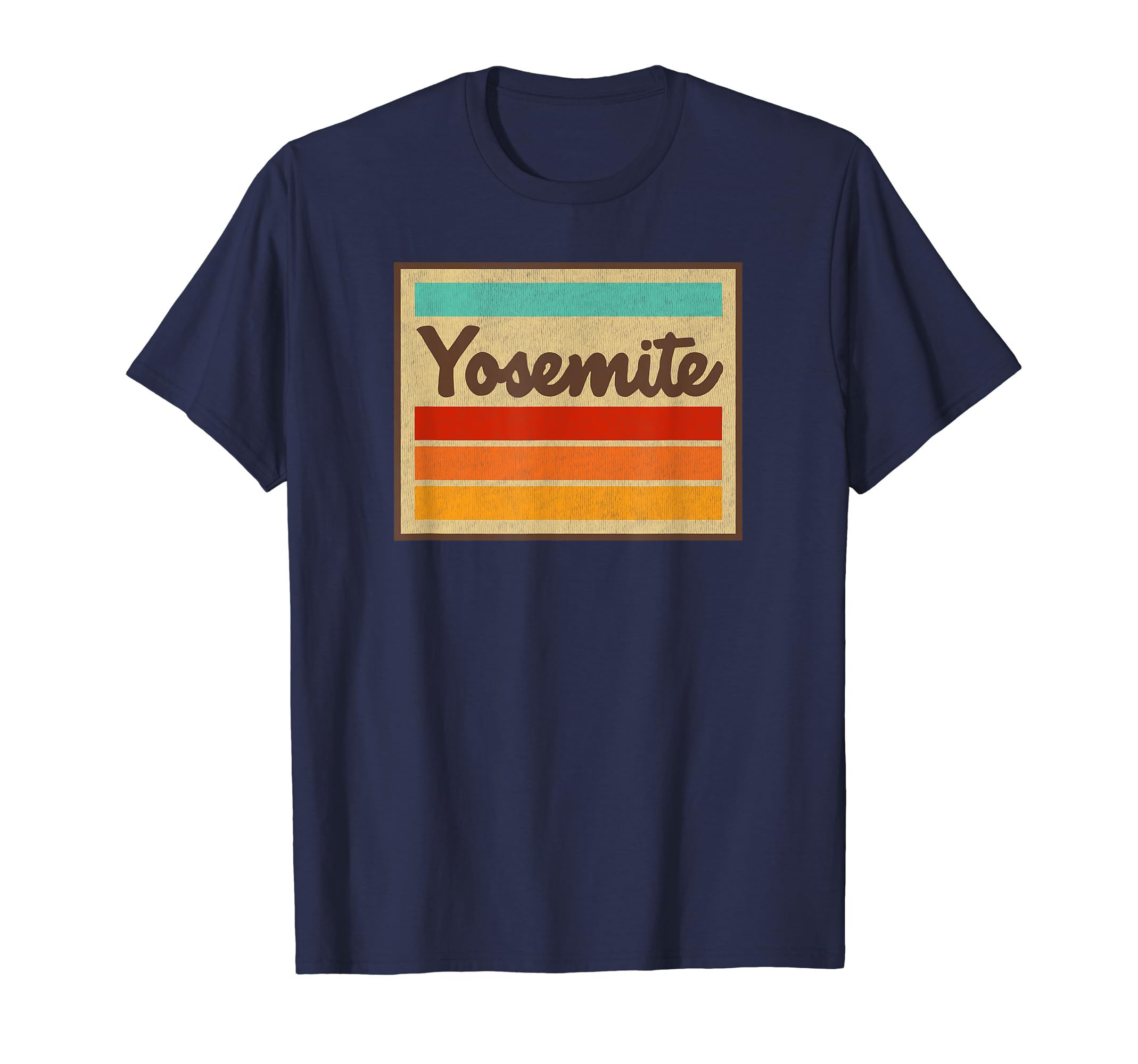 Yosemite National Park 70S Stripes Badge T-Shirt - Trendy Graphic Men Women - T-Shirt, Sweatshirt, Hoodie