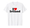 I Love Heart Ireland Irish T-Shirt - Fun Novelty Design Men Women - T-Shirt, Sweatshirt, Hoodie