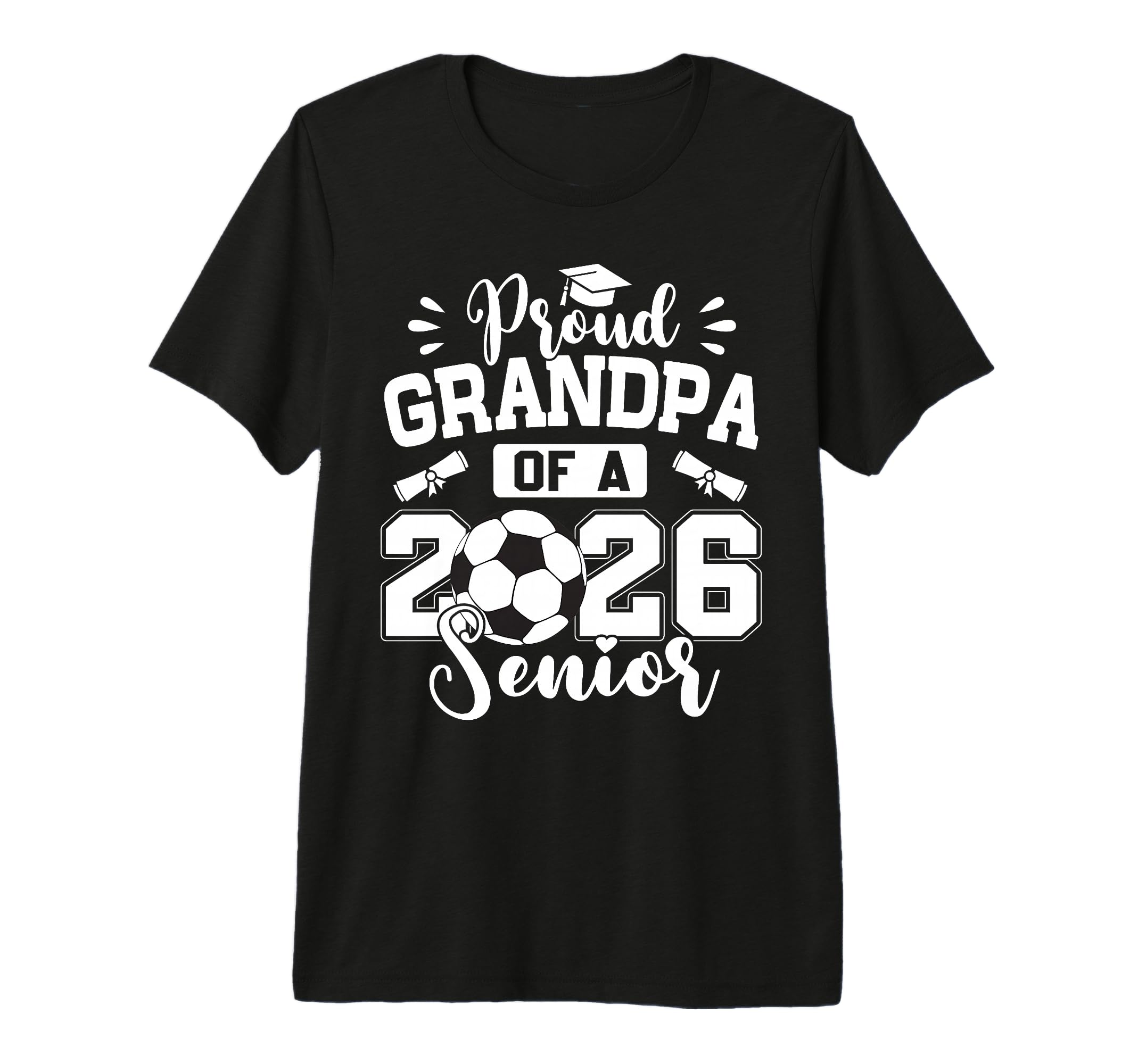 Proud Grandpa 2026 Senior Soccer Ball T-Shirt - Unique Graphic for Adults - T-Shirt, Sweatshirt, Hoodie