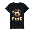 Old School Fire Soccer Ball T-Shirt - Novelty Apparel Unisex - T-Shirt, Sweatshirt, Hoodie