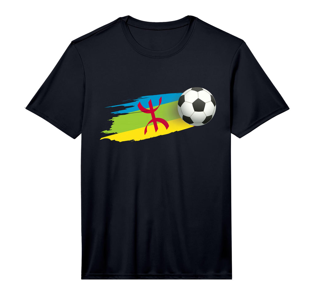 Amazigh Soccer Ball Amazigh Flag Jersey T-Shirt - Graphic Print for Adults - T-Shirt, Sweatshirt, Hoodie