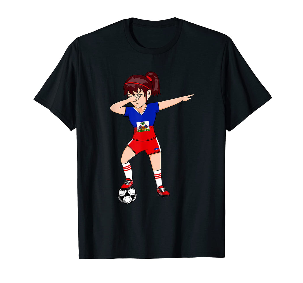 Dabbing Soccer Haiti Jersey Haitian T-Shirt - Aesthetic Graphic for Adults - T-Shirt, Sweatshirt, Hoodie