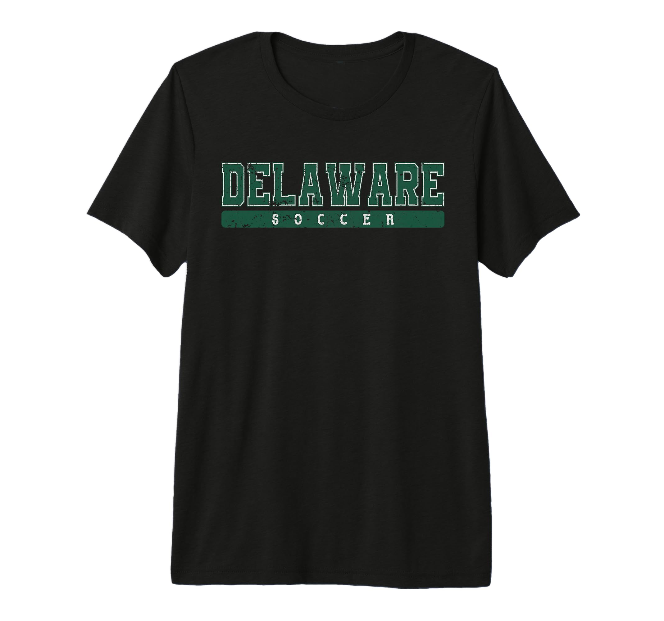 Delaware Soccer Green Text Tri Blend T-Shirt - Unique Graphic Men Women - T-Shirt, Sweatshirt, Hoodie