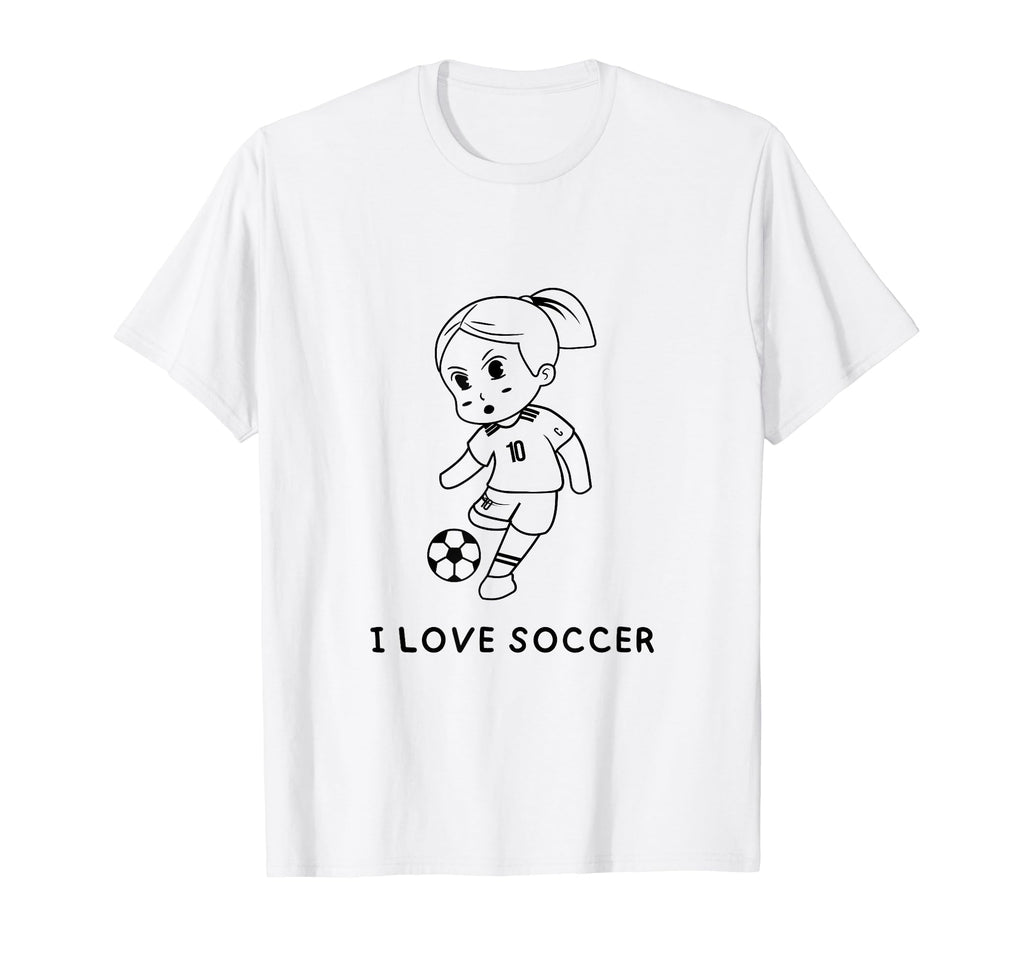 I Love Soccer T-Shirt - Custom Art Print Men Women - T-Shirt, Sweatshirt, Hoodie