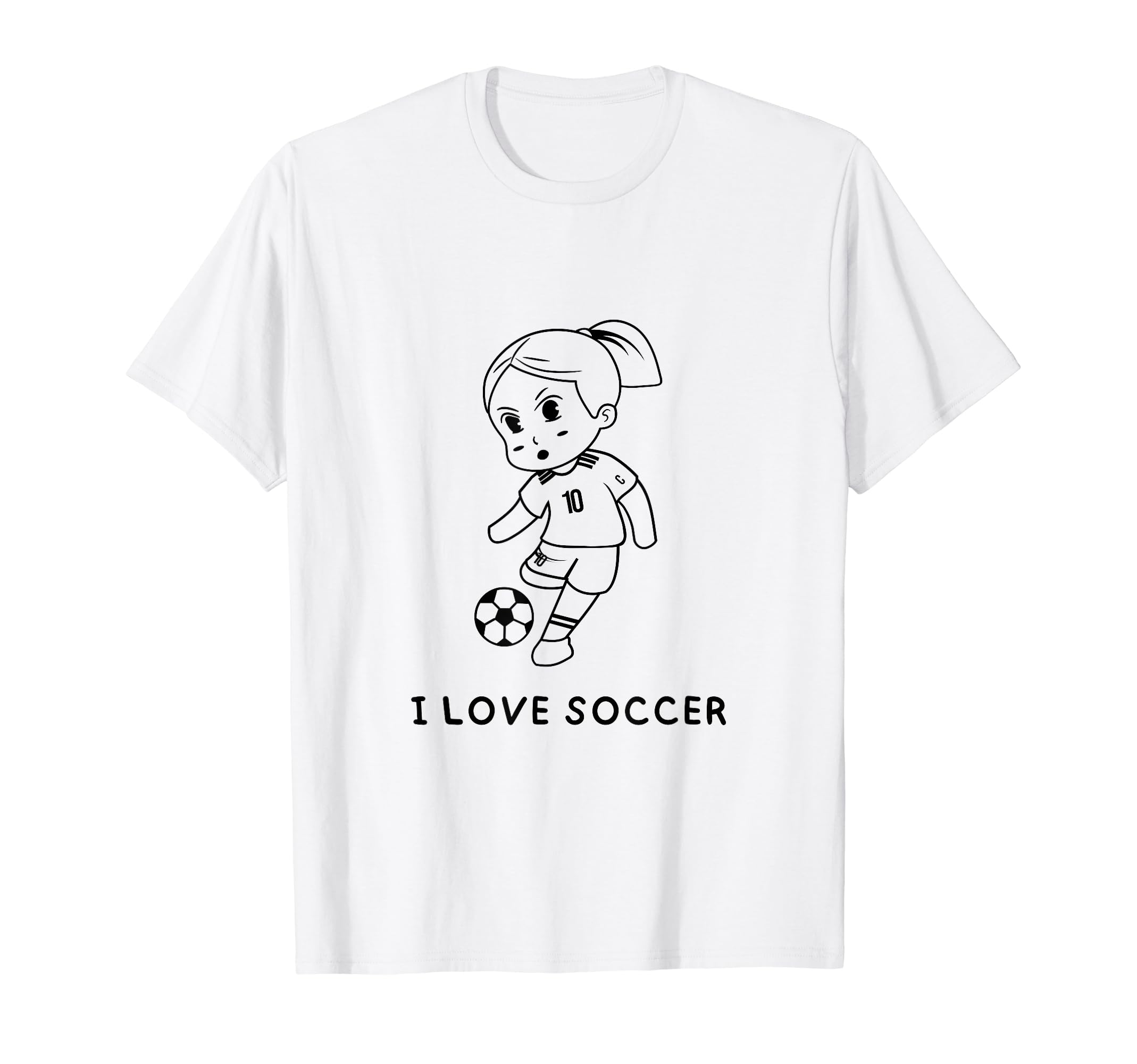I Love Soccer T-Shirt - Custom Art Print Men Women - T-Shirt, Sweatshirt, Hoodie