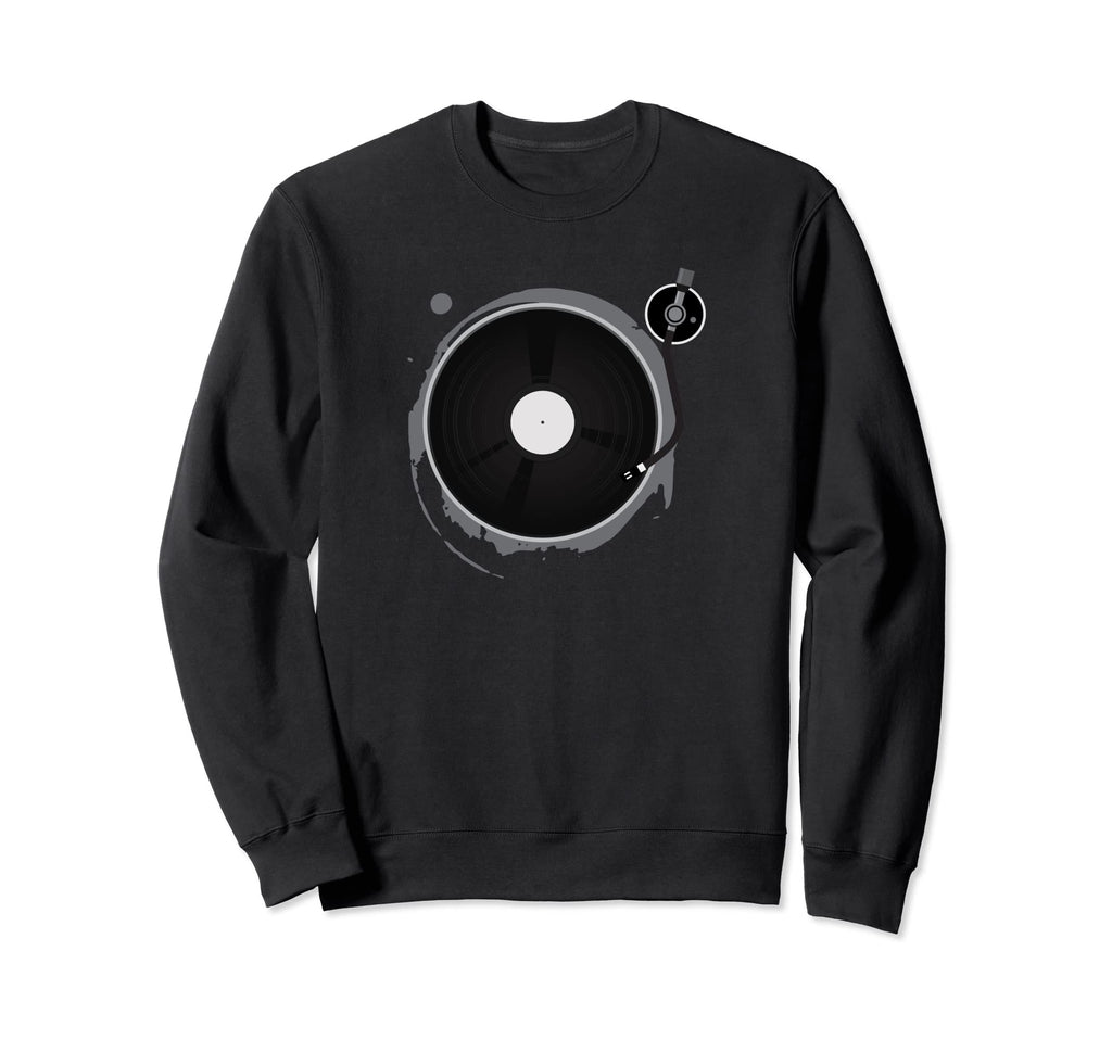 Vinyl Record Player Summer Vibes Sweatshirt - Minimalist Print Men Women - T-Shirt, Sweatshirt, Hoodie