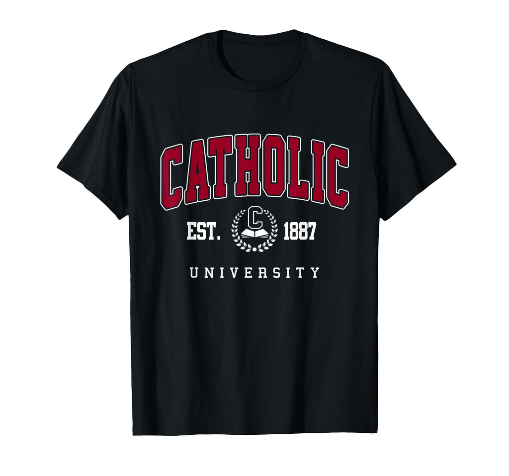 Catholic Varsity Arch Collegiate T-Shirt - Casual Everyday Wear Unisex - T-Shirt, Sweatshirt, Hoodie