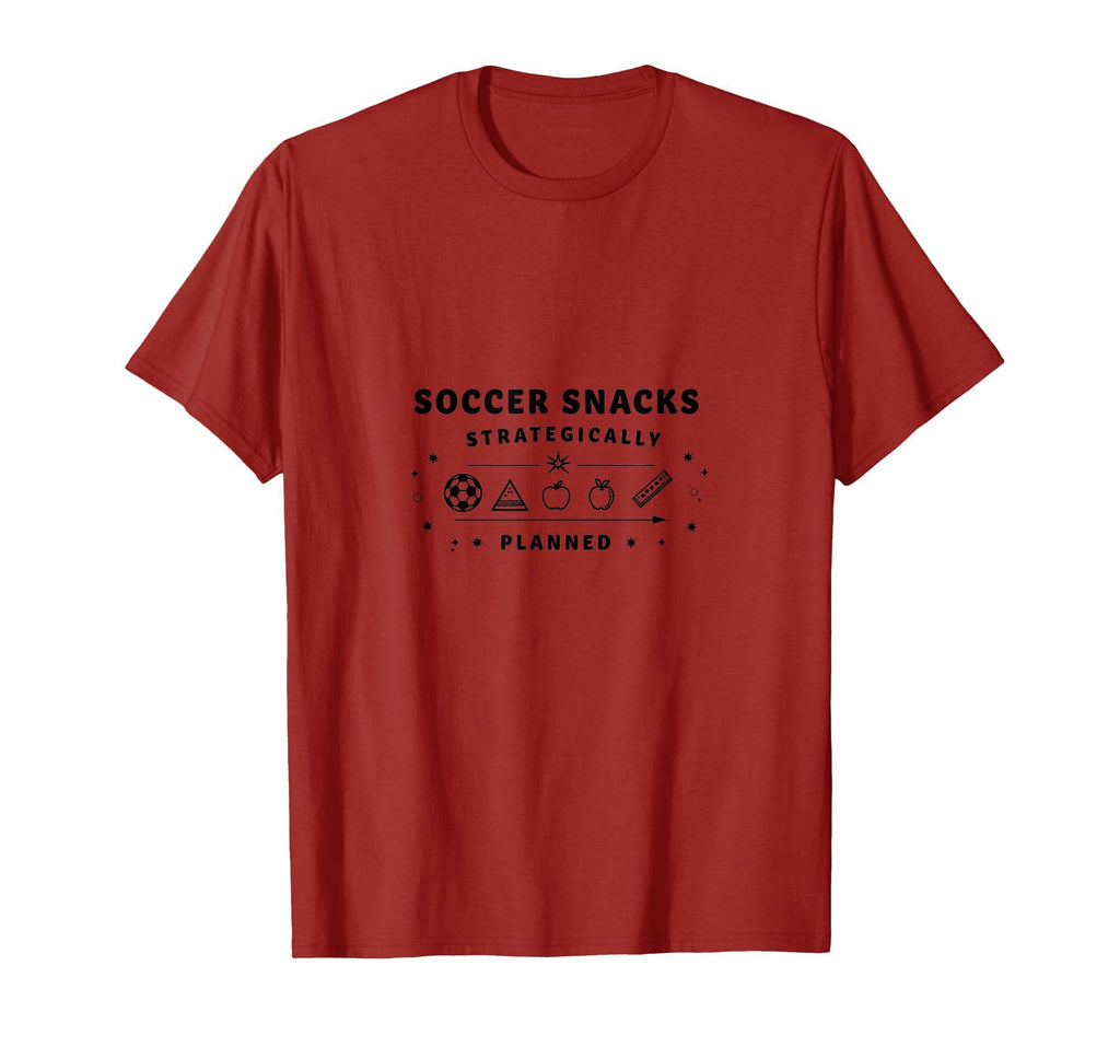 Soccer Snacks Strategically Planned Mom T-Shirt - Minimalist Print Unisex - T-Shirt, Sweatshirt, Hoodie