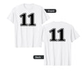 White 11 Number Eleven Team Birthday Sport T-Shirt - Unique Graphic Unisex - T-Shirt, Sweatshirt, Hoodie