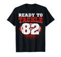 Football 82Nd Birthday Player Tackle T-Shirt - Trendy Graphic Men Women - T-Shirt, Sweatshirt, Hoodie