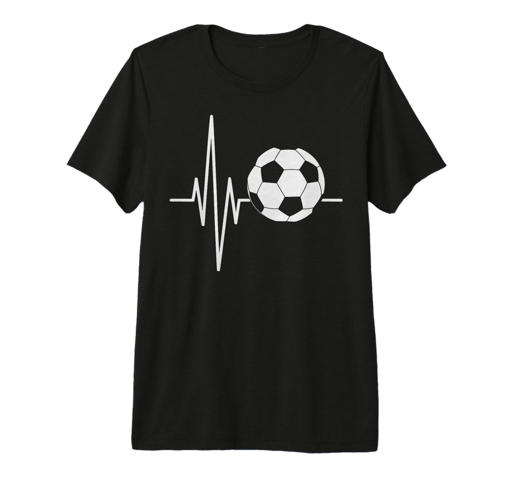 Heartbeat Soccer Player Ball T-Shirt - Casual Everyday Wear Men Women - T-Shirt, Sweatshirt, Hoodie