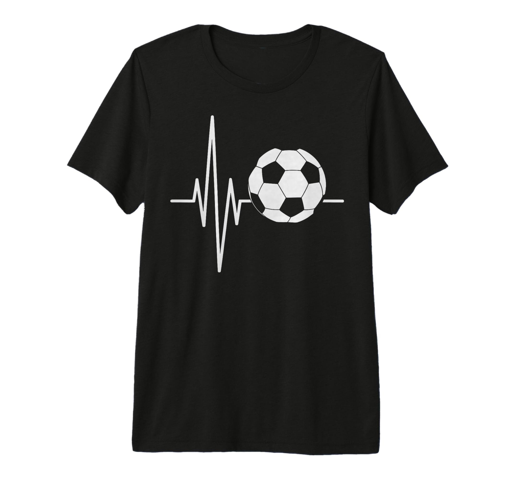 Heartbeat Soccer Player Ball T-Shirt - Casual Everyday Wear Men Women - T-Shirt, Sweatshirt, Hoodie