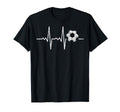 Heartbeat Soccer Player Ball Soccer T-Shirt - Custom Art Print Men Women - T-Shirt, Sweatshirt, Hoodie