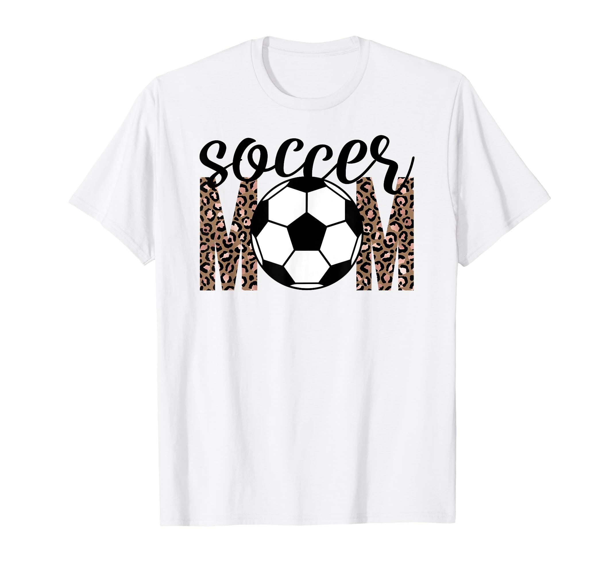 Soccer Mom Trendy Leopard Game Day Mama T-Shirt - Graphic Print Unisex - T-Shirt, Sweatshirt, Hoodie