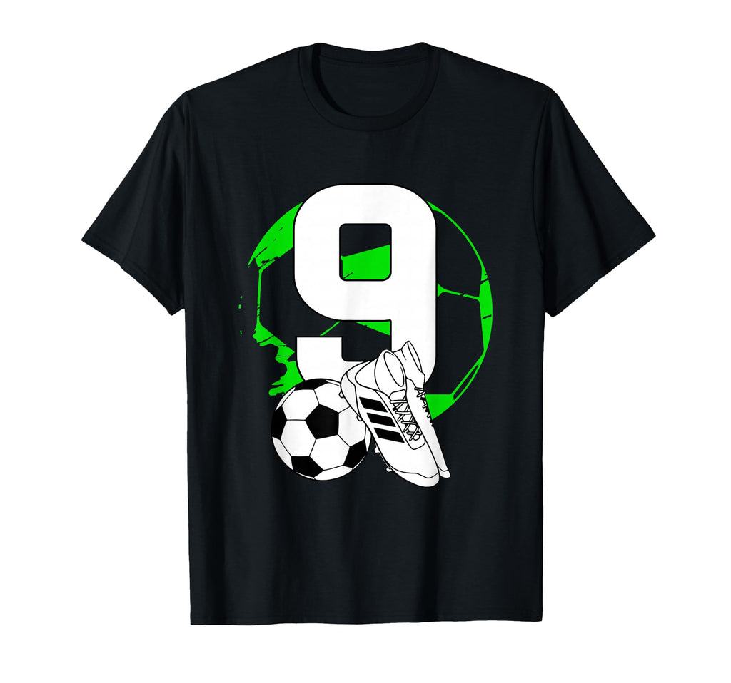 9Th Birthday Soccer Player Football 9 T-Shirt - Unique Graphic Men Women - T-Shirt, Sweatshirt, Hoodie