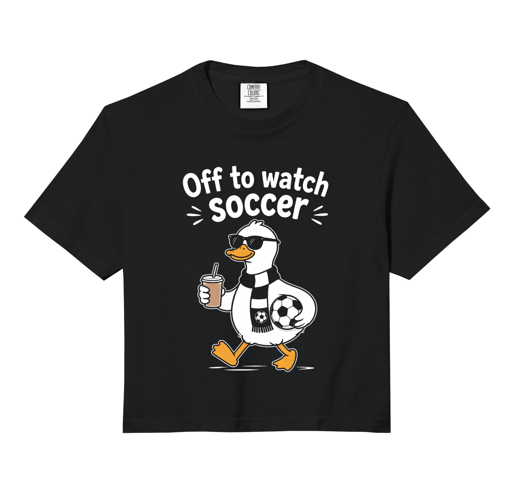 Off To Watch Soccer Mom Goose T-Shirt - Minimalist Print Men Women - T-Shirt, Sweatshirt, Hoodie