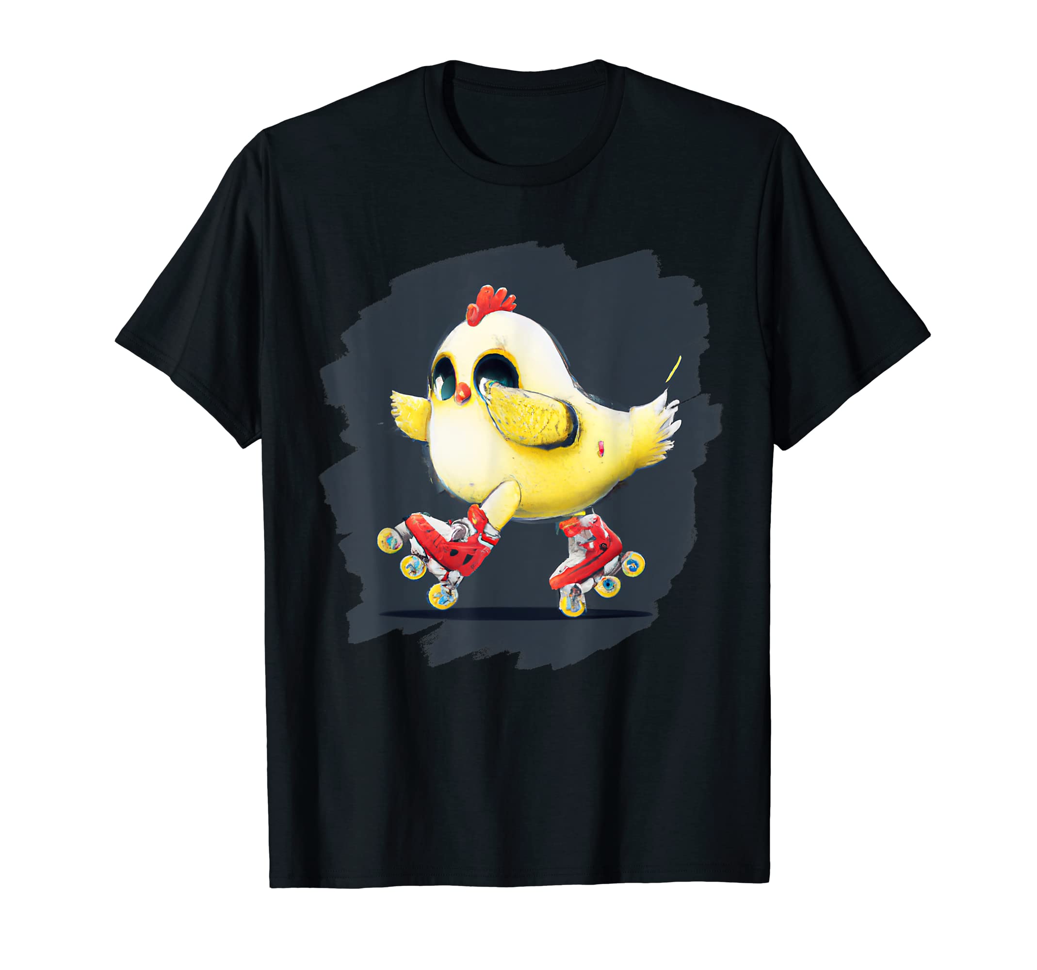 Funny Chicken Roller Skates Farm Animal T-Shirt - Graphic Print Unisex - T-Shirt, Sweatshirt, Hoodie