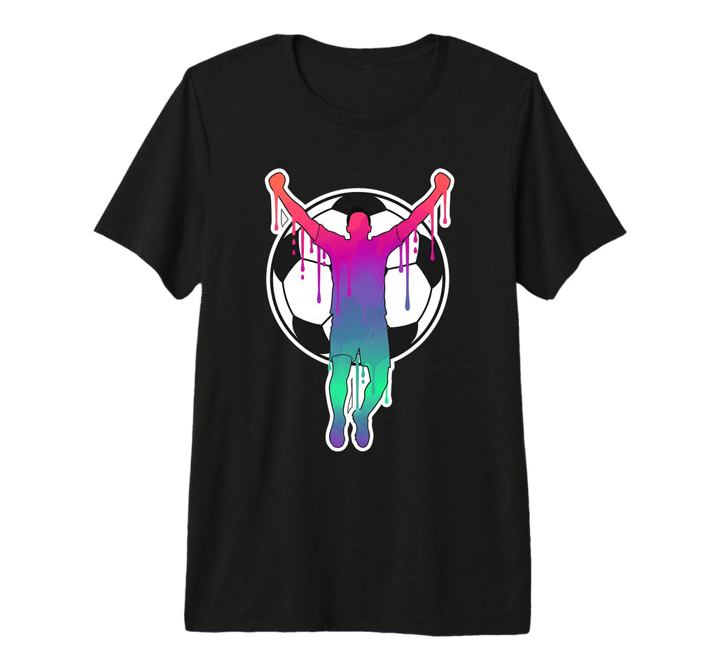Soccer Player Celebration Silhouette T-Shirt - Custom Art Print Men Women - T-Shirt, Sweatshirt, Hoodie