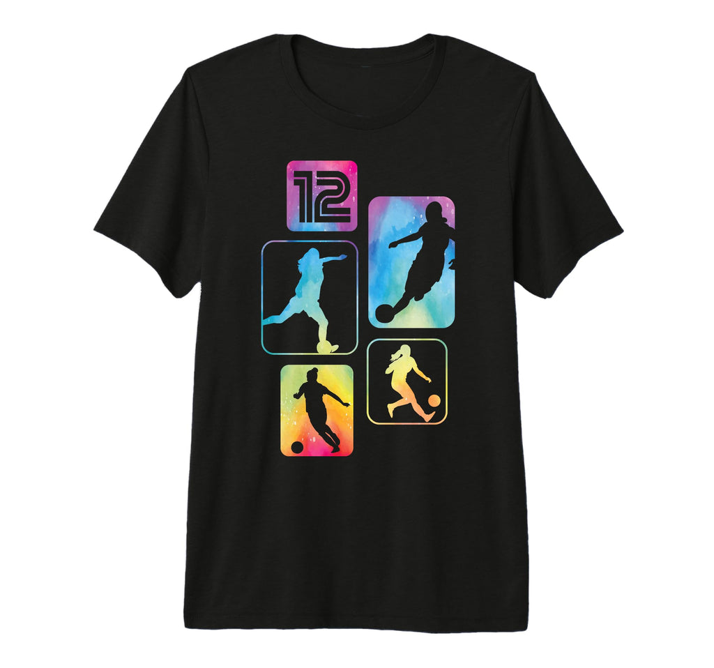 12Th Birthday Soccer Player Football 12 T-Shirt - Graphic Print Unisex - T-Shirt, Sweatshirt, Hoodie