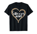 Soccer Aunt Leopard Heart Proud T-Shirt - Custom Art Print for Adults - T-Shirt, Sweatshirt, Hoodie