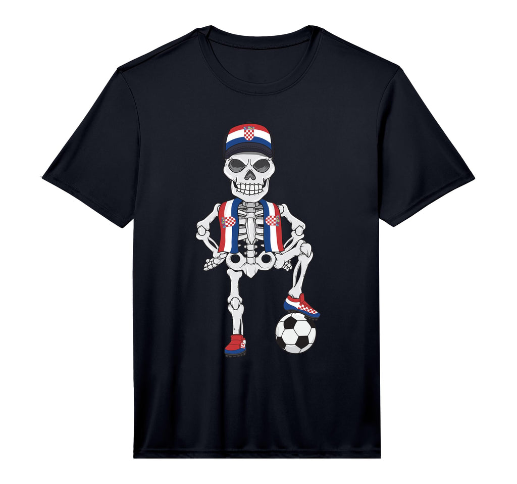 Croatia Soccer Skeleton Fan Team Gift T-Shirt - Custom Art Print Unisex - T-Shirt, Sweatshirt, Hoodie