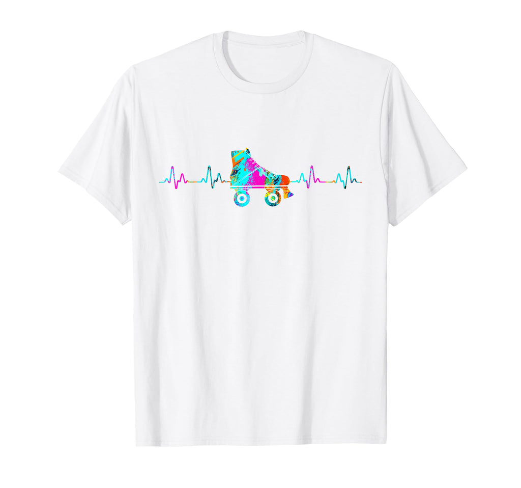Roller Skating Skate Heartbeat T-Shirt - Trendy Graphic Men Women - T-Shirt, Sweatshirt, Hoodie