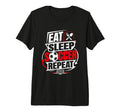 Eat Sleep Soccer Repeat Funny Sports T-Shirt - Minimalist Print Unisex - T-Shirt, Sweatshirt, Hoodie