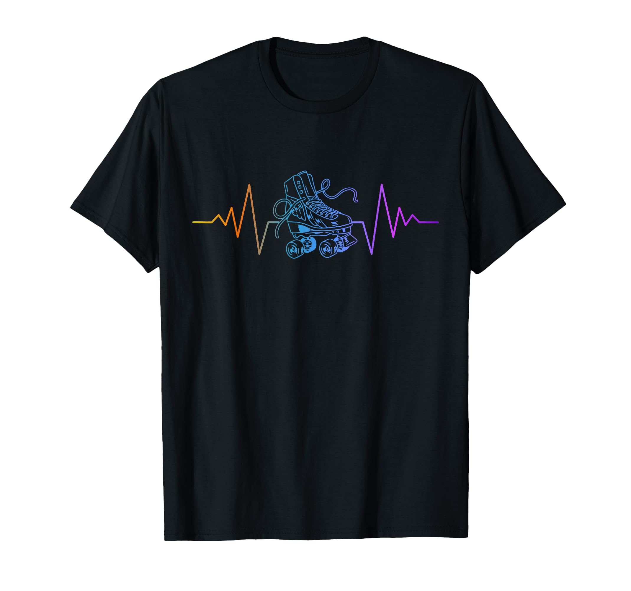 Roller Skating Skate Heartbeat T-Shirt - Unique Graphic Unisex - T-Shirt, Sweatshirt, Hoodie