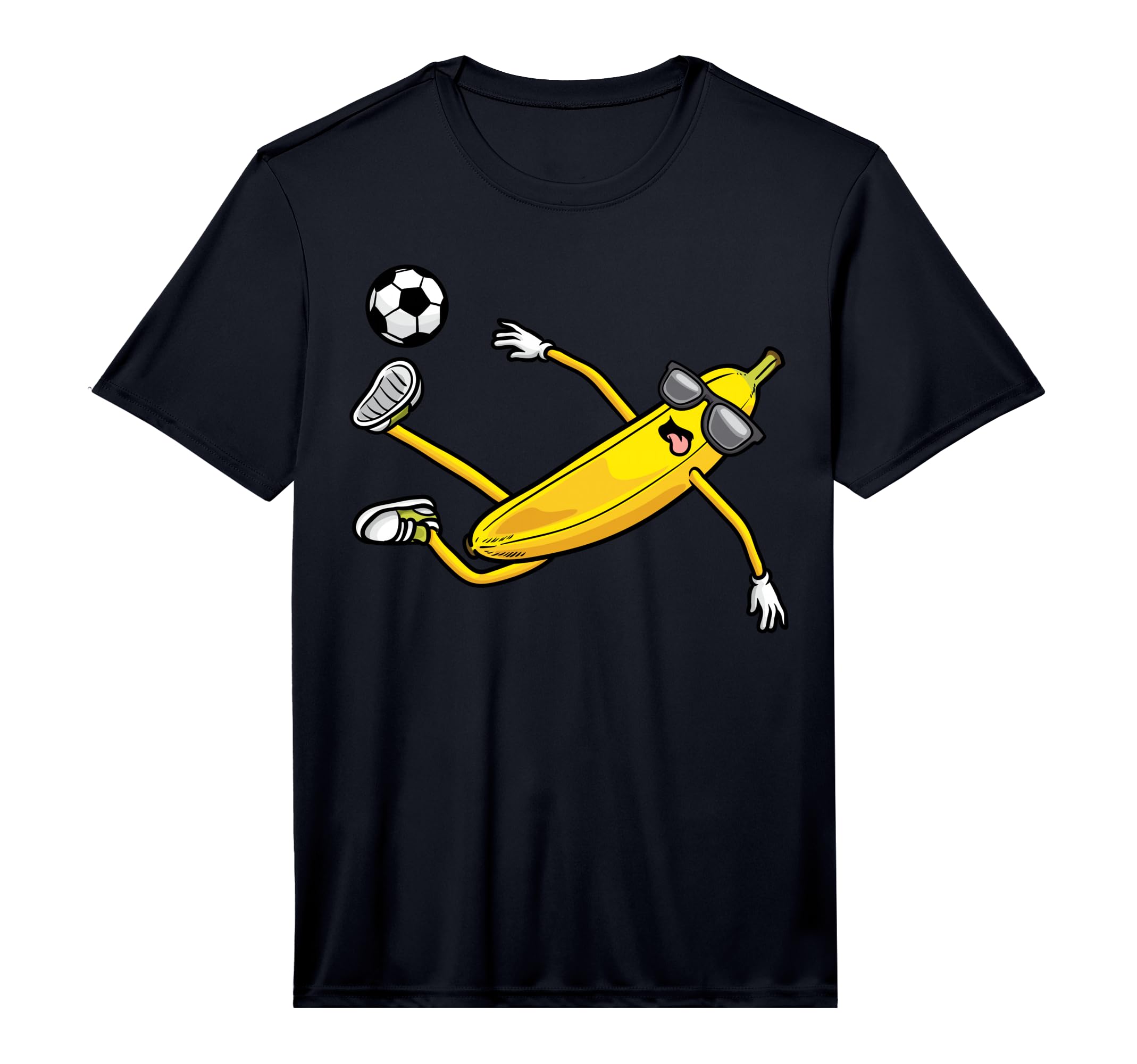 Banana Playing Soccer Fruit Soccer T-Shirt - Aesthetic Graphic for Adults - T-Shirt, Sweatshirt, Hoodie