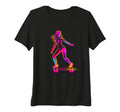 Womens Female Roller Skater T-Shirt - Minimalist Print for Adults - T-Shirt, Sweatshirt, Hoodie