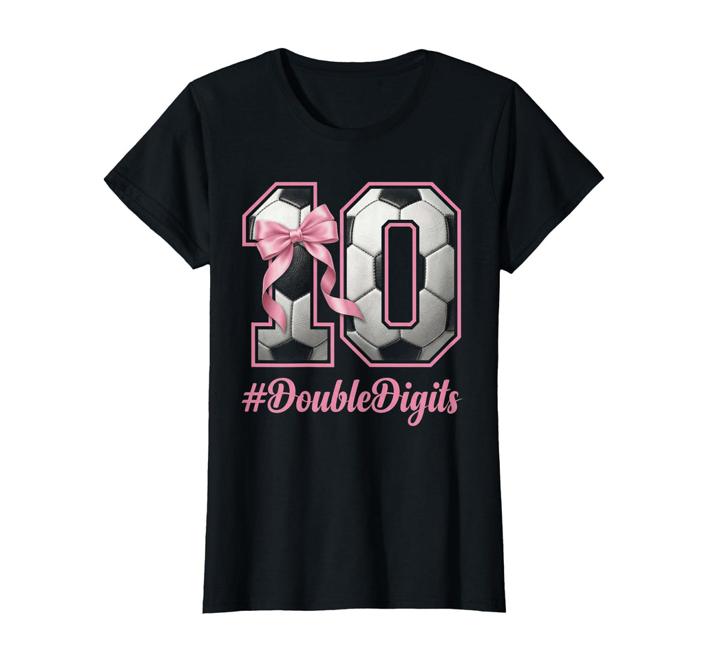 Bow Soccer Football Double Digits 10Th T-Shirt - Trendy Graphic Men Women - T-Shirt, Sweatshirt, Hoodie