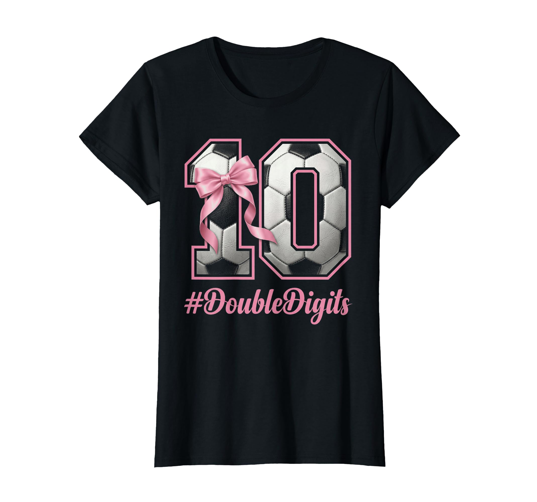 Bow Soccer Football Double Digits 10Th T-Shirt - Trendy Graphic Men Women - T-Shirt, Sweatshirt, Hoodie