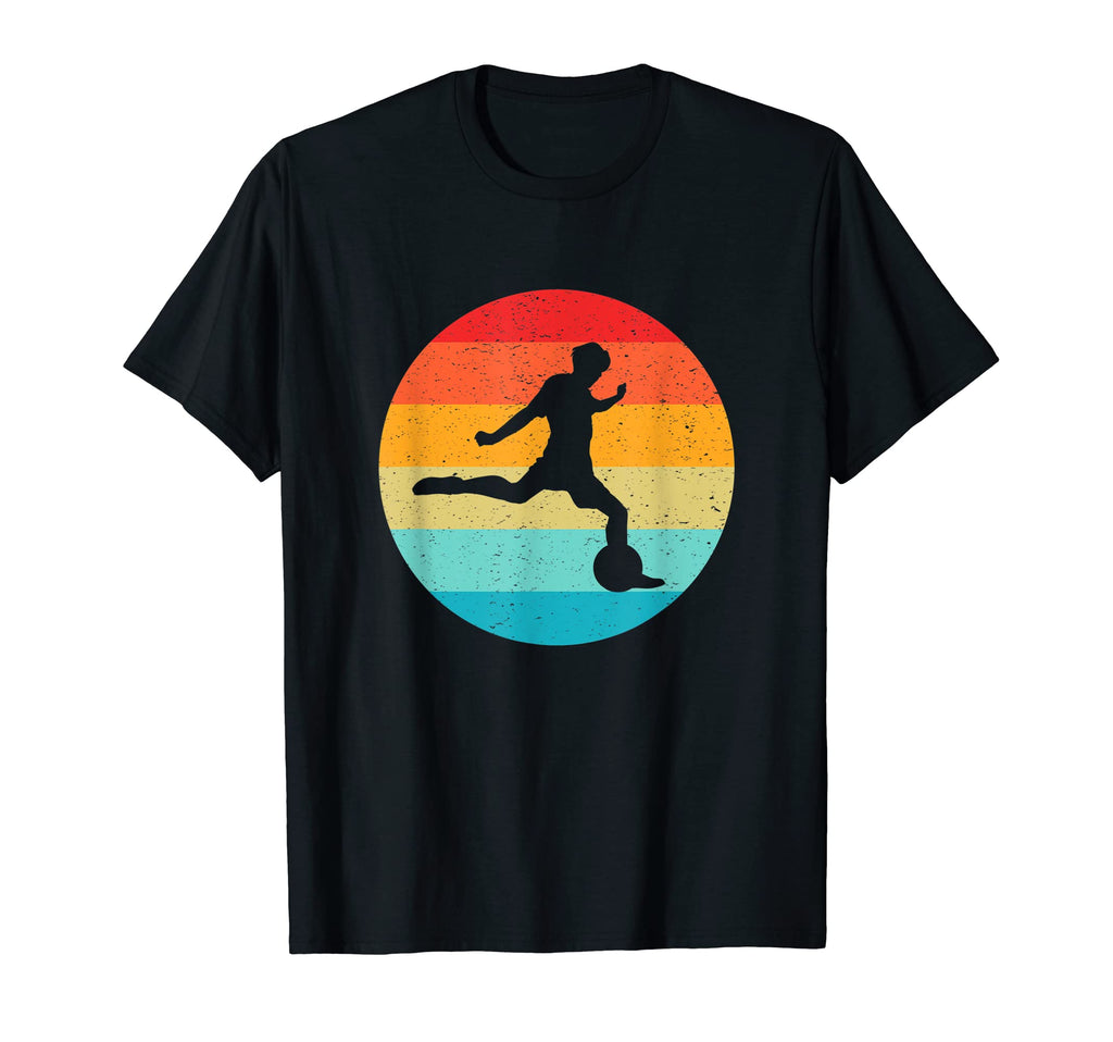 Soccer Player Silhouette Sunset 80S T-Shirt - Streetwear Style for Adults - T-Shirt, Sweatshirt, Hoodie