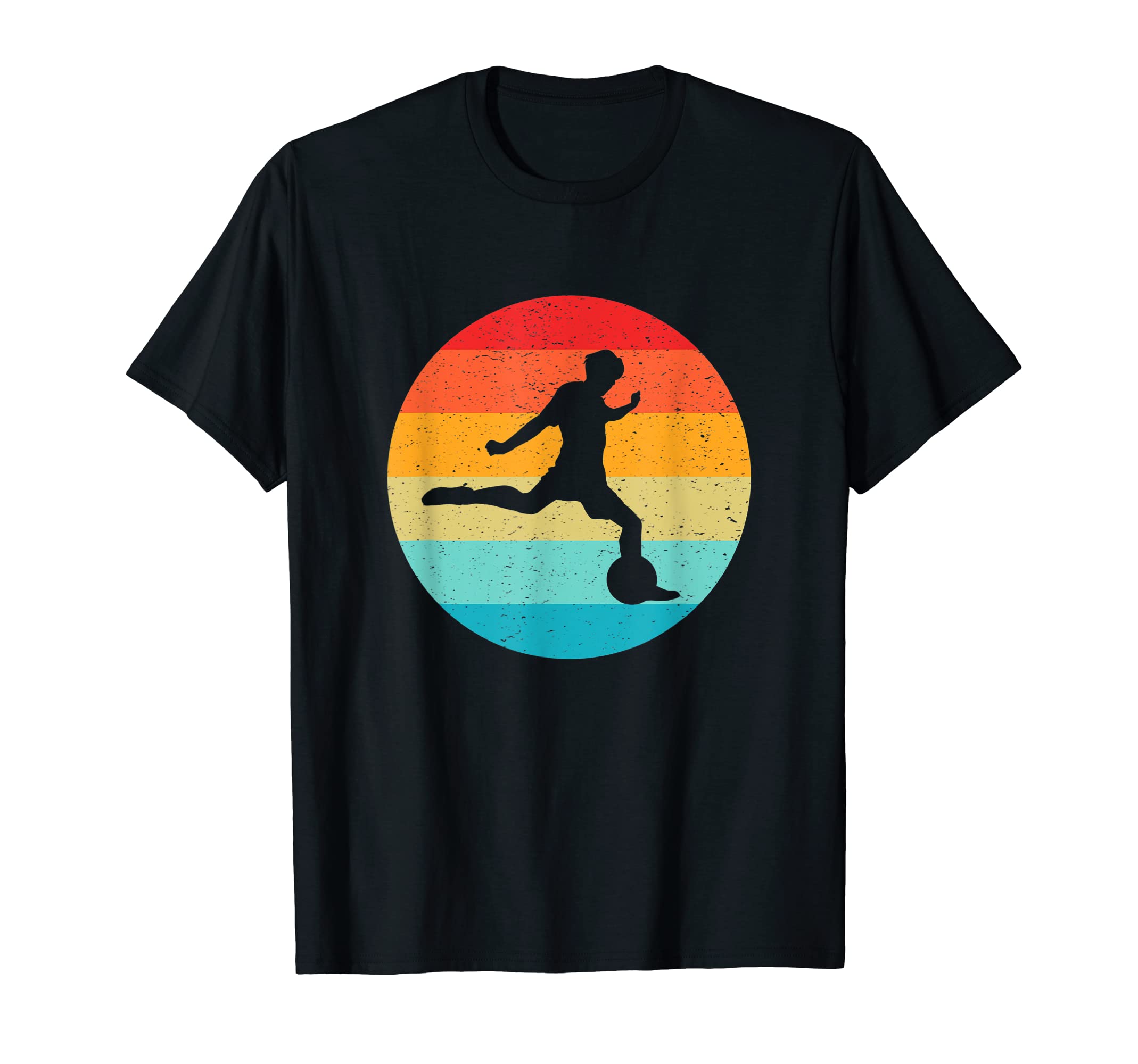 Soccer Player Silhouette Sunset 80S T-Shirt - Streetwear Style for Adults - T-Shirt, Sweatshirt, Hoodie