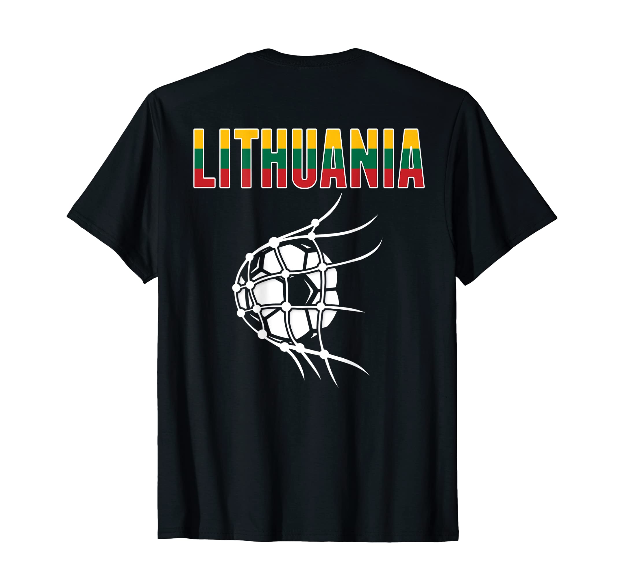 Lithuania Soccer Ball Net Support T-Shirt - Custom Art Print Unisex - T-Shirt, Sweatshirt, Hoodie