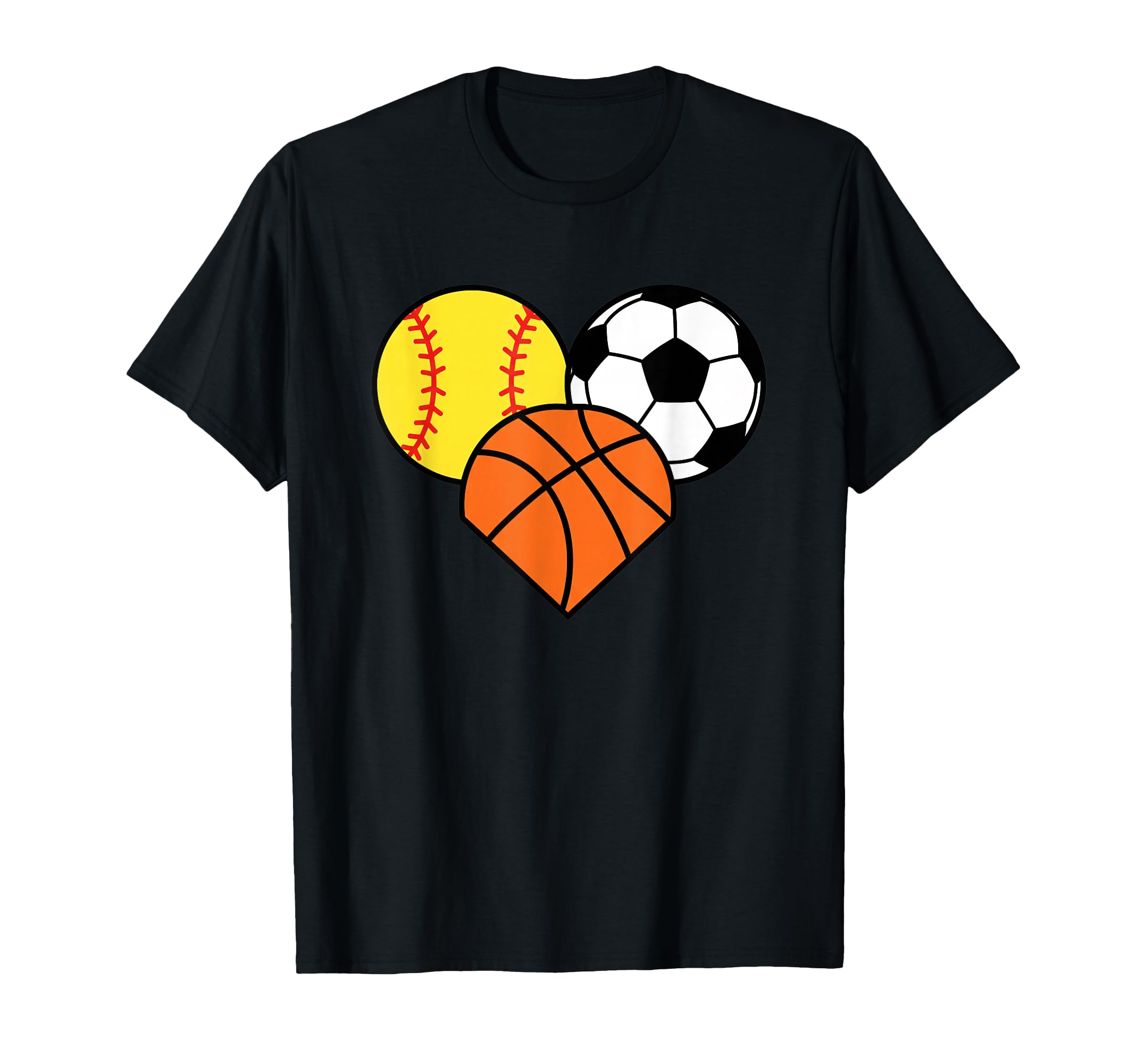 Mom Sports Heart Soccer Basketball T-Shirt - Minimalist Print Men Women - T-Shirt, Sweatshirt, Hoodie