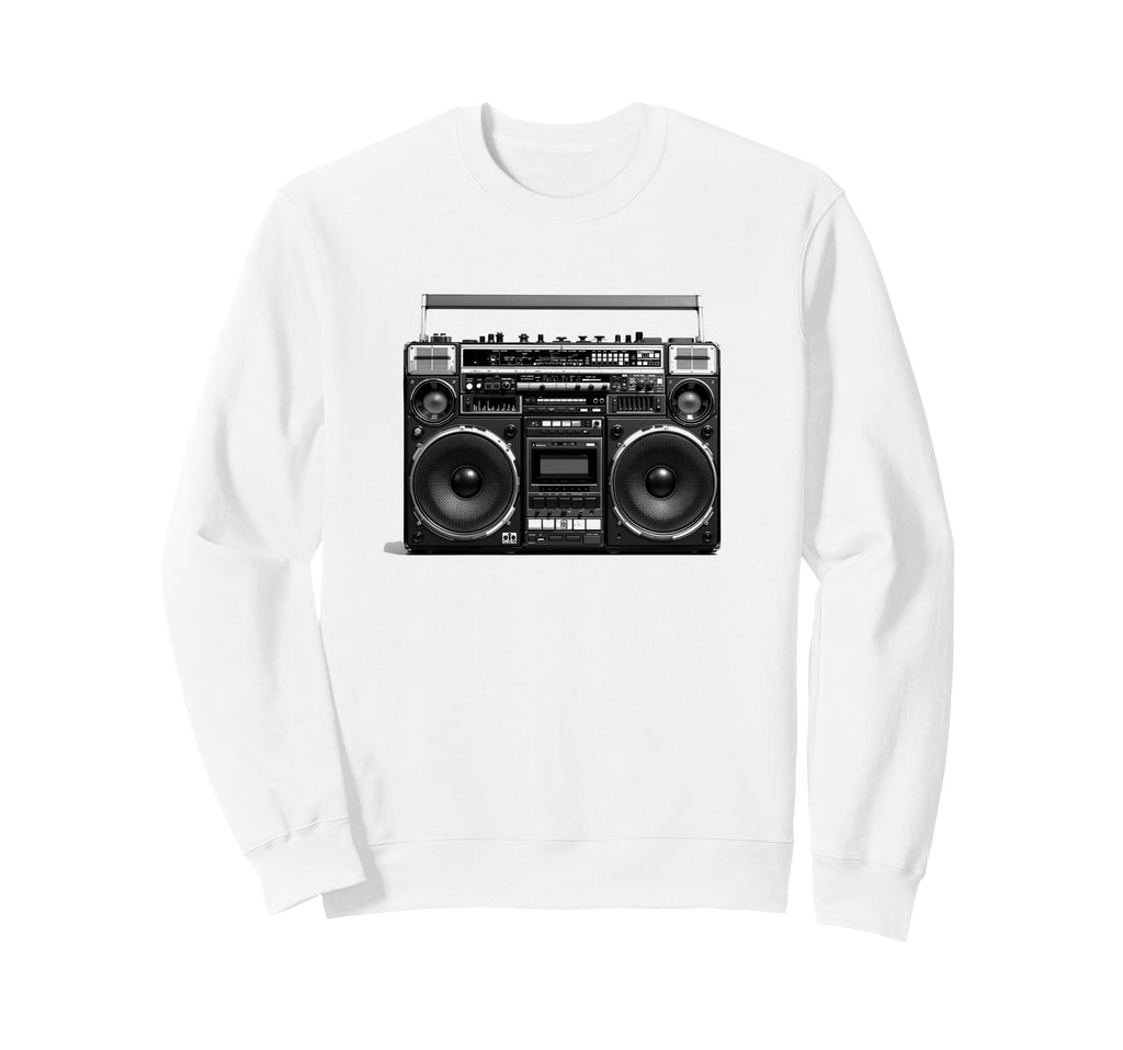 Boom Box 80S 90S Ghetto Blaster Sweatshirt - Minimalist Print Unisex - T-Shirt, Sweatshirt, Hoodie