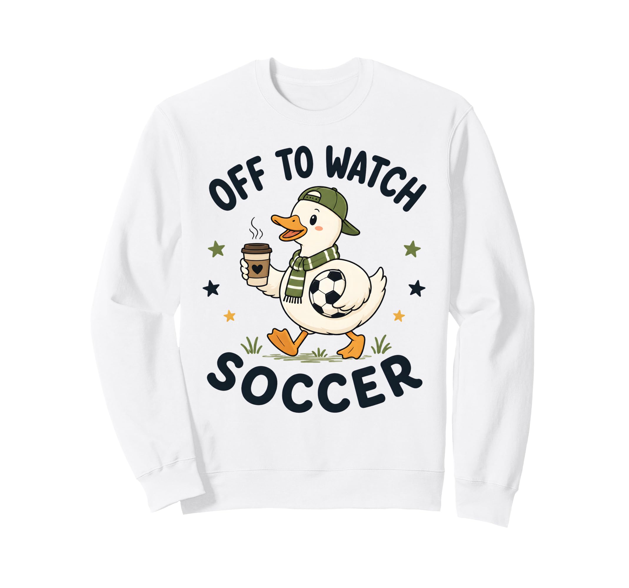 Off To Watch Soccer Mom Goose Sweatshirt - Fun Novelty Design for Adults - T-Shirt, Sweatshirt, Hoodie