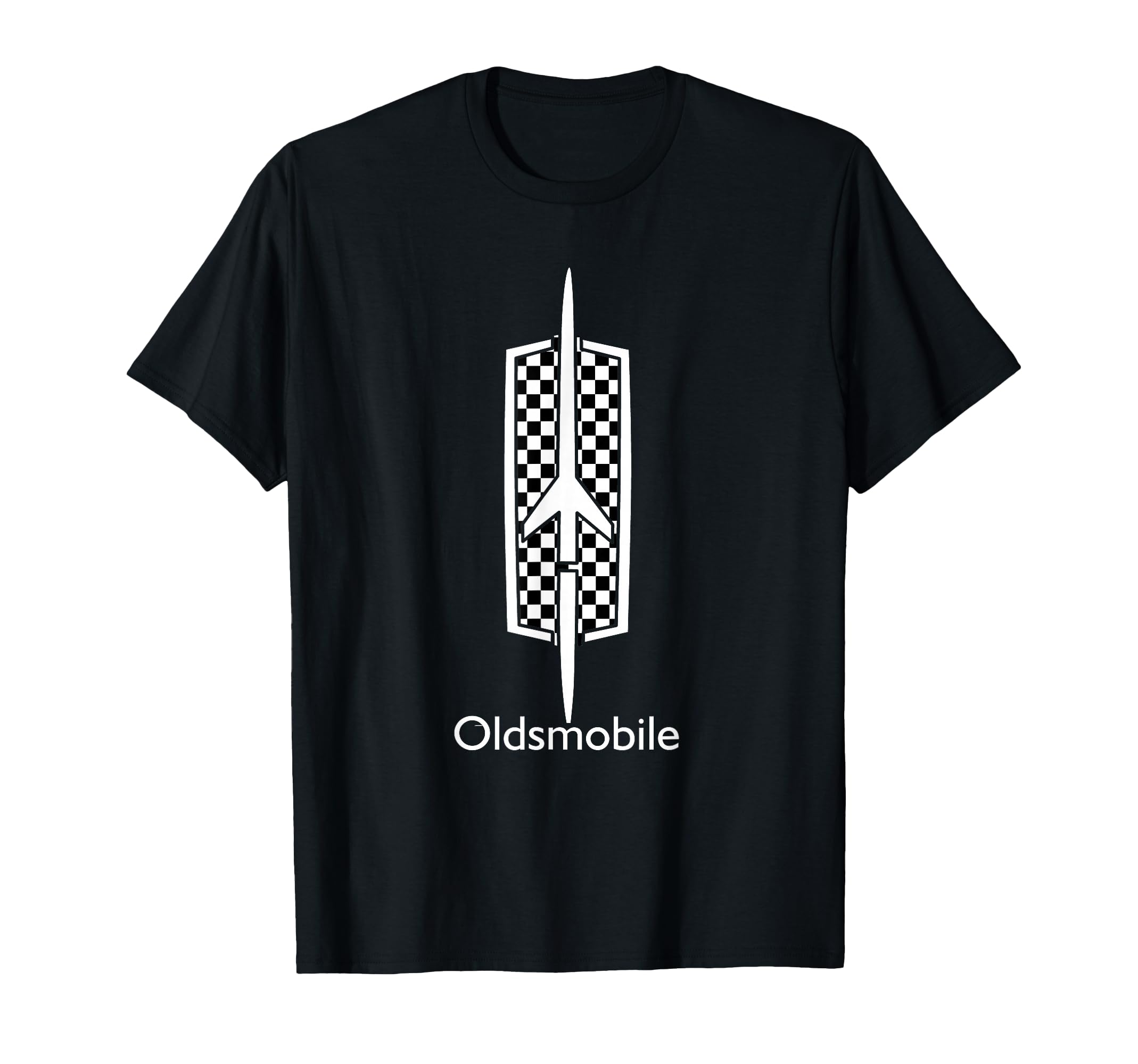 Car Show Oldsmobile Checkered Rocket T-Shirt - Unique Graphic for Adults - T-Shirt, Sweatshirt, Hoodie