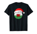 Wales Soccer Santa Hat Welsh Flag T-Shirt - Casual Everyday Wear Unisex - T-Shirt, Sweatshirt, Hoodie