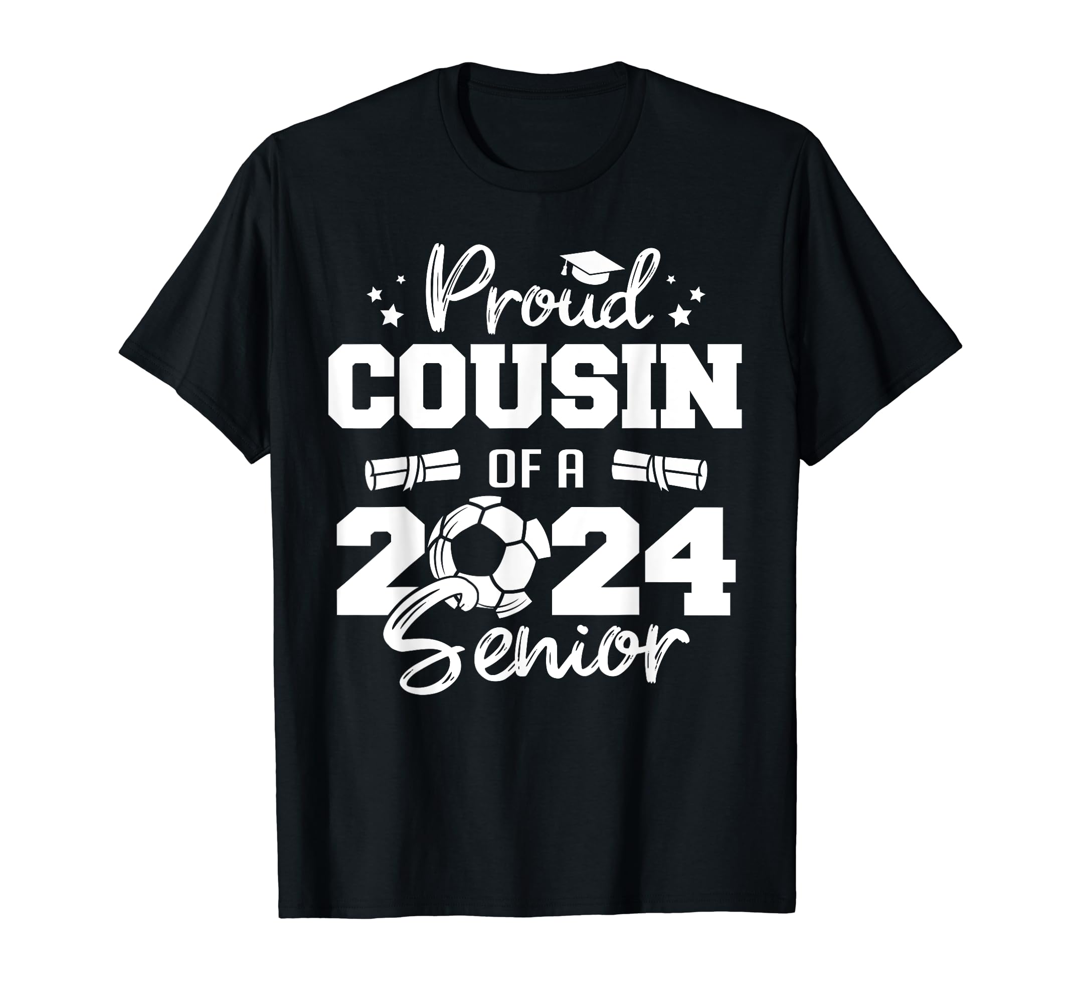 Proud Cousin 2024 Senior Funny T-Shirt - Minimalist Print for Adults - T-Shirt, Sweatshirt, Hoodie