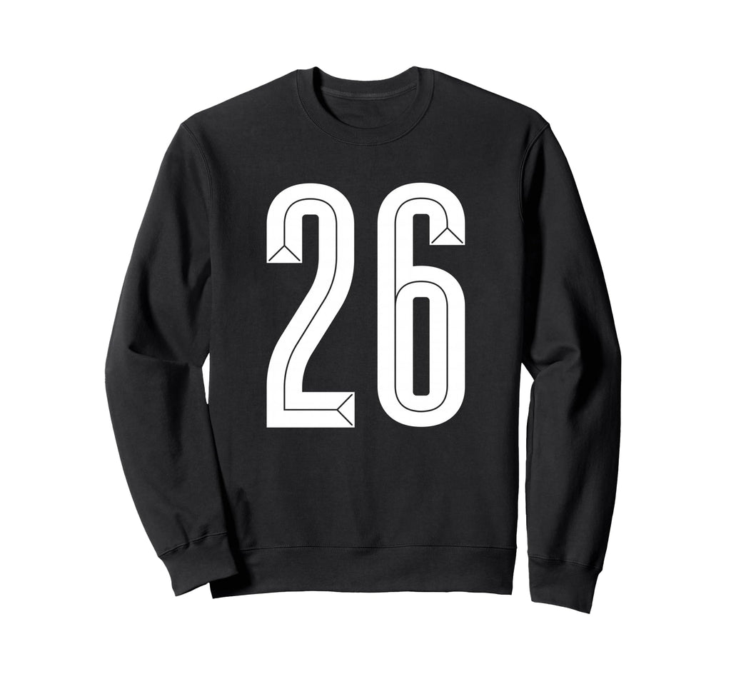 26 White Number 26 Sports Fan Soccer Sweatshirt - Custom Art Print Unisex - T-Shirt, Sweatshirt, Hoodie