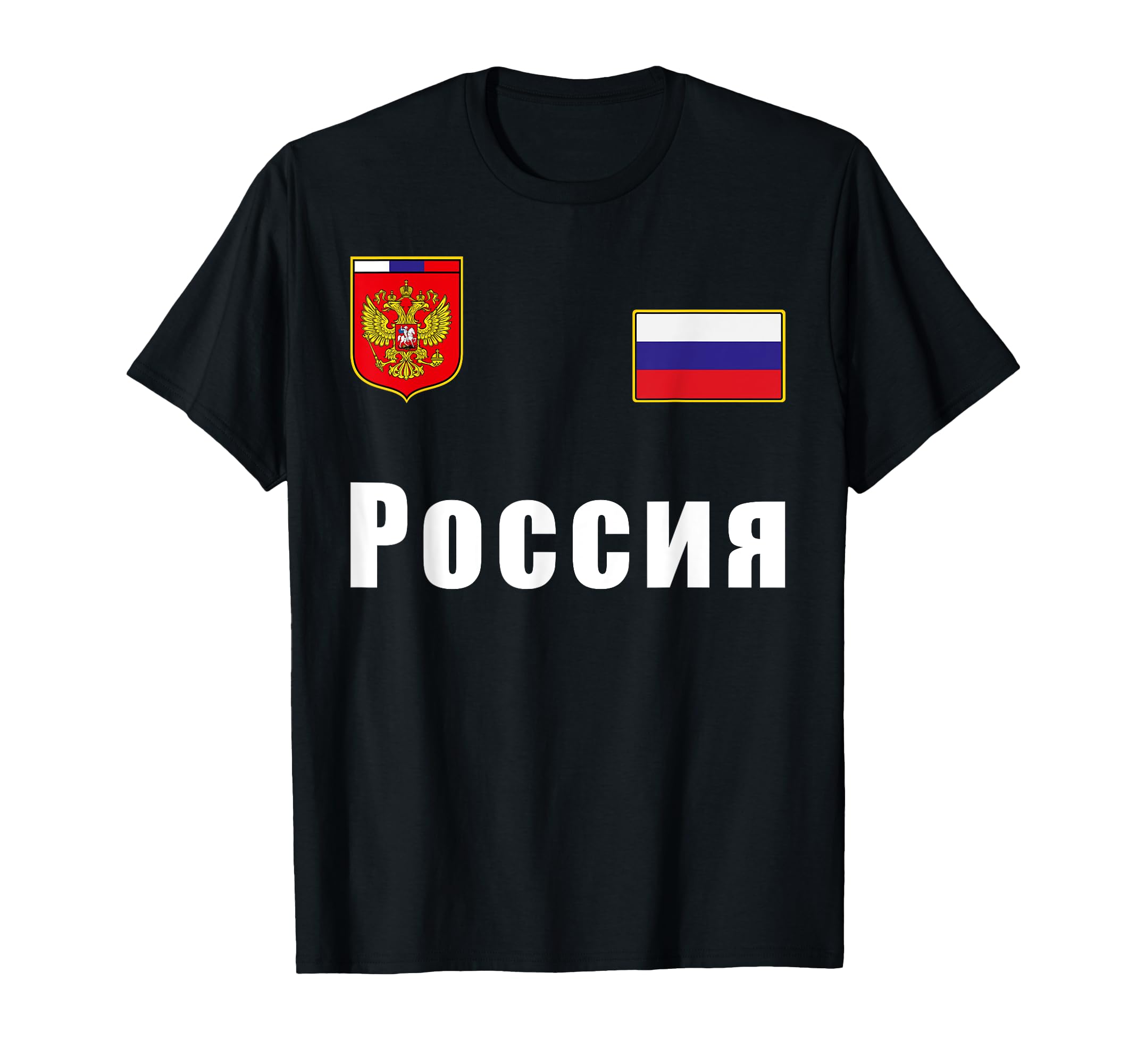 Russia Flag Soccer Player Russian T-Shirt - Trendy Graphic for Adults - T-Shirt, Sweatshirt, Hoodie