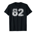 Number 82 Baseball Football Soccer T-Shirt - Custom Art Print for Adults - T-Shirt, Sweatshirt, Hoodie
